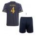 Real Madrid David Alaba #4 Bortedraktsett Barn 2023-24 Korte ermer (+ Korte bukser)